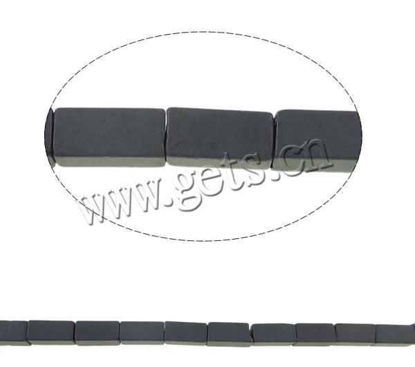 Non Magnetic Hematite Beads, Rectangle, different size for choice & Customized, black, Hole:Approx 0.5-1mm, Length:Approx 15.7 Inch, Sold By Strand