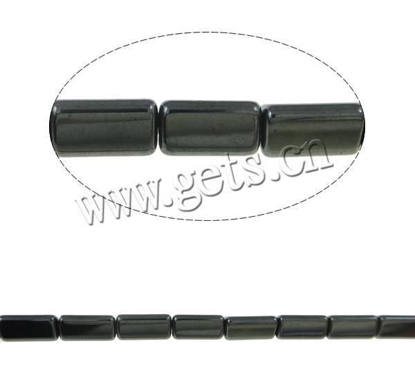 Non Magnetic Hematite Beads, Rectangle, different size for choice & Customized, black, Hole:Approx 0.5-1mm, Length:Approx 16.1 Inch, Sold By Strand