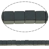 Non Magnetic Hematite Beads, Cube & Customized, black Approx 0.5-1mm Approx 15.7 Inch 
