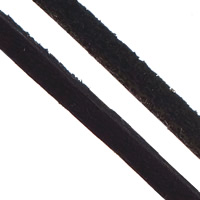 Cowhide Leather Cord, Full Grain Cowhide Leather, deep coffee color 