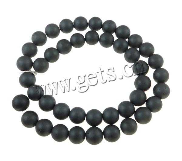 Nicht magnetische Hämatit Perlen, Non- magnetische Hämatit, rund, verschiedene Größen vorhanden & Kundenindividuell, schwarz, Bohrung:ca. 1.5mm, Länge:ca. 15.7 ZollInch, verkauft von Strang