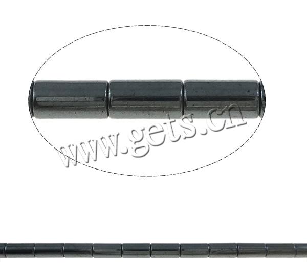 Не магнитные бусы из гематита, Немагнитный гематит, Трубка, разный размер для выбора & Индивидуальные, черный, отверстие:Приблизительно 0.5-1mm, длина:Приблизительно 16.1 дюймовый, продается Strand