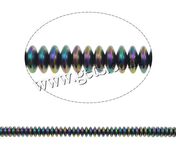 Non Magnetic Hematite Beads, Flat Round, colorful plated, different size for choice & Customized, more colors for choice, Hole:Approx 1mm, Length:Approx 15.7 Inch, Sold By Strand