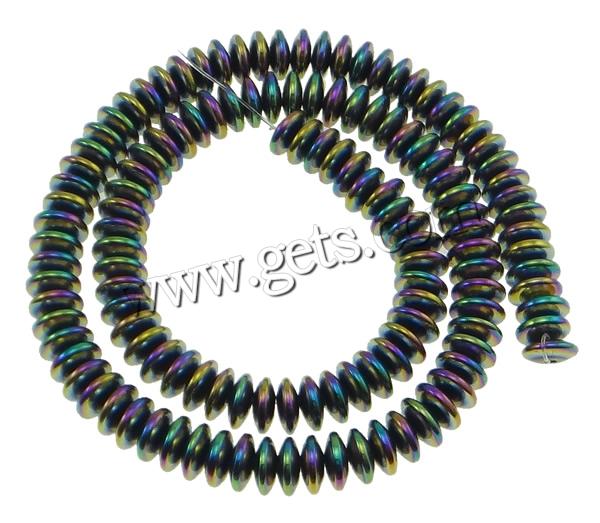 Non Magnetic Hematite Beads, Flat Round, colorful plated, different size for choice & Customized, more colors for choice, Hole:Approx 1mm, Length:Approx 15.7 Inch, Sold By Strand