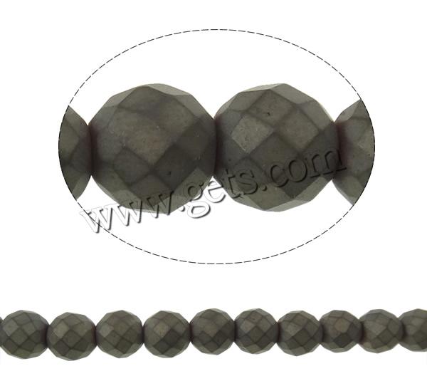 Perles hématite non-magnétique, hématite non magnétique, Rond, normes différentes pour le choix & Personnalisé & facettes, gris, Trou:Environ 1.5mm, Longueur:Environ 15.7 pouce, Vendu par brin