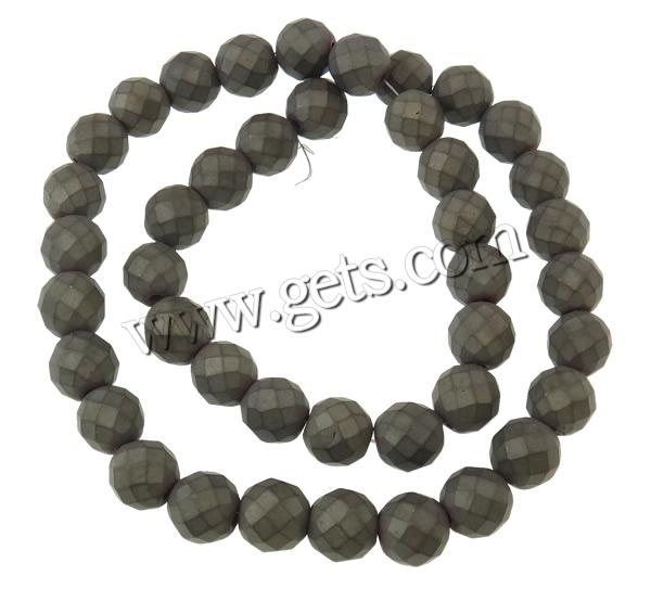 Non Magnetic Hematite Beads, Round, different size for choice & Customized & faceted, grey, Hole:Approx 1.5mm, Length:Approx 15.7 Inch, Sold By Strand