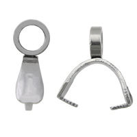 Stainless Steel Pinch Bail, 304 Stainless Steel, original color 0.7mm Approx 2.2mm 