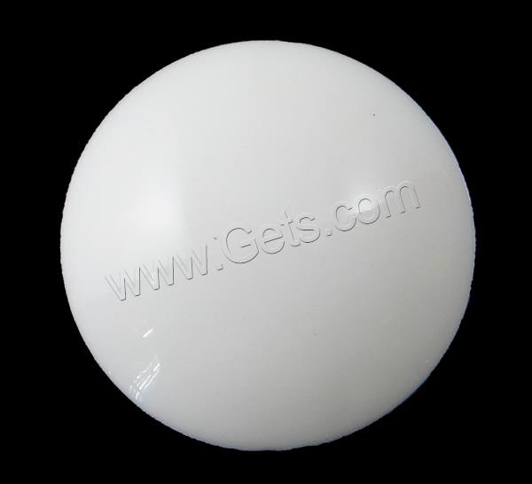 Porzellan Cabochon, flache Runde, verschiedene Größen vorhanden & flache Rückseite, weiß, verkauft von PC