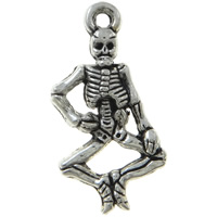 Zinc Alloy Skull Pendants, Skeleton, plated Approx 2mm, Approx 