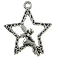 Zinc Alloy Star Pendant, plated Approx 2mm, Approx 