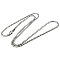 Collar de cadena de acero inoxidable, longitud diferente para la opción & cadena de la serpiente, color original, 2.5mm, Vendido por Sarta