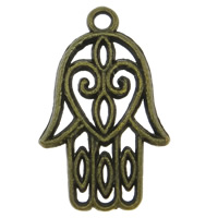 Zinc Alloy Hamsa Pendants, plated, Islamic jewelry & hollow Approx 1.5mm, Approx 