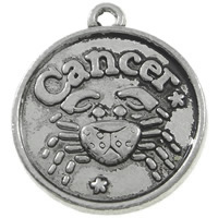 Zinc Alloy Constellation Pendant, Cancer, plated, with constellation symbols Approx 1.5mm, Approx 