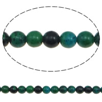 Synthetischer Chrysokoll Perle, rund, verschiedene Größen vorhanden, Bohrung:ca. 1-2mm, Länge:ca. 15 ZollInch, verkauft von Strang