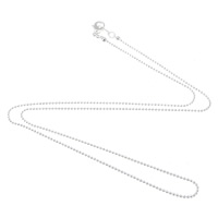Messing Kabel-Verbindungs-Halsketten-Kette, Messing Karabinerverschluss, plattiert, keine, 1mm, Länge:18 ZollInch, 500SträngeStrang/Tasche, verkauft von Tasche