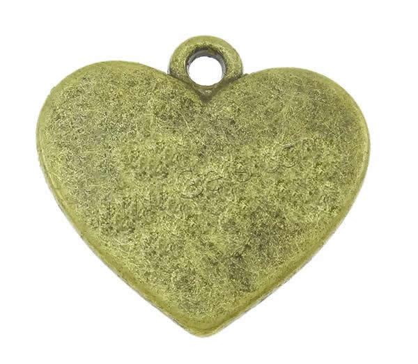Zinc Alloy Tag Charm, Heart, plated, more colors for choice, nickel, lead & cadmium free, 21x20x2mm, Hole:Approx 2mm, Sold By PC