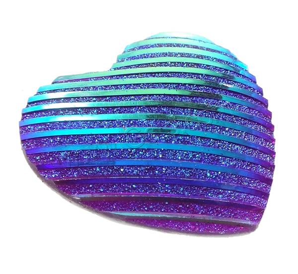 Glitter Resin Cabochon, Heart, different size for choice & flat back & stripe, more colors for choice, Sold By Bag
