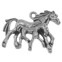 Pendentifs animaux en alliage de zinc, cheval, Placage, plus de couleurs à choisir Environ 2mm, Environ Vendu par kg