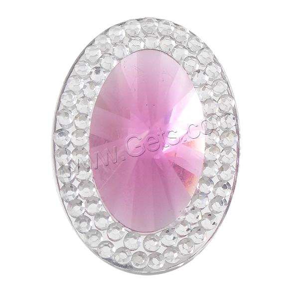 Resin Rhinestone Cabochon, Flat Oval, different size for choice & flat back & faceted & two tone, more colors for choice, Sold By Bag