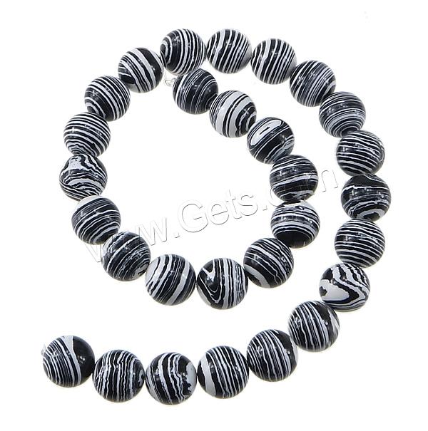 Zebra-Jaspis Perle, Zebra Jaspis, rund, verschiedene Größen vorhanden, Länge:15 ZollInch, verkauft von Strang