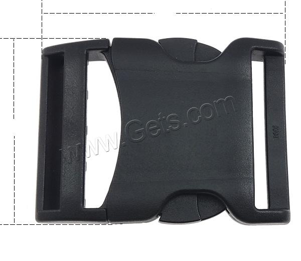 пластик Спасательное пряжкой, Прямоугольная форма, разный размер для выбора, черный, продается PC