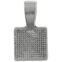 Zinc Alloy Glue on Bail, Square, plated Approx Approx 