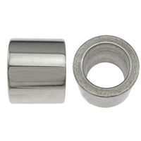 Stainless Steel Large Hole Beads, Column, plated Approx 6.5mm 