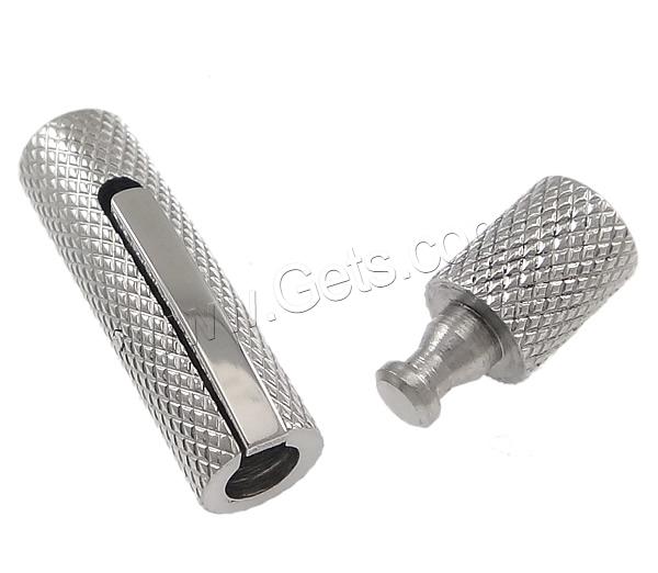 Stainless Steel Bayonet Clasp, Tube, plated, different size for choice, more colors for choice, Sold By PC