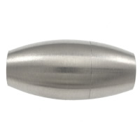 Round Stainless Steel Magnetic Clasp, Oval, plated Approx 4mm 