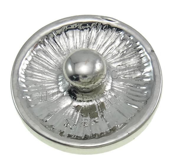 Bouton de morceau, alliage de zinc, Plat rond, Placage, Personnalisé & avec strass, plus de couleurs à choisir, protéger l'environnement, sans nickel, plomb et cadmium, 20x7mm, Vendu par PC