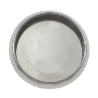 Stainless Steel Cabochon Setting, 304 Stainless Steel, Flat Round & flat back, original color 