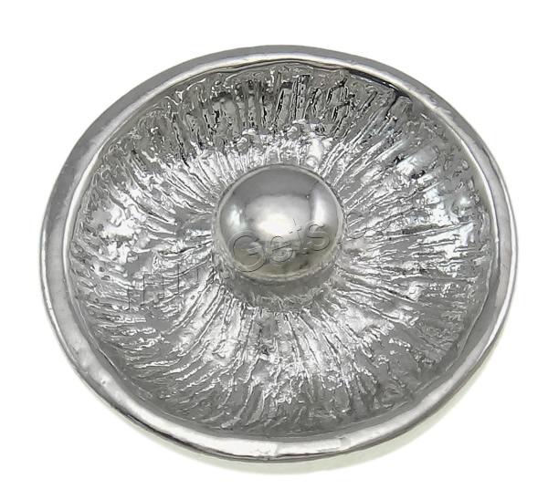 Bouton de morceau, alliage de zinc, Plat rond, Placage, Personnalisé & avec strass, plus de couleurs à choisir, protéger l'environnement, sans nickel, plomb et cadmium, 20x7mm, Vendu par PC