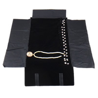 Exhibición de collar de terciopelo, Pana, Rectángular, Negro, 540x600mm, Vendido por UD
