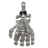 Stainless Steel Jewelry Necklace, 316L Stainless Steel, Skeleton, blacken, original color Approx 21.5 Inch 