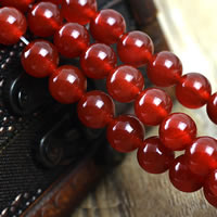 Natural Red Agate Beads, Customized Approx 1-1.5mm Approx 15 Inch 