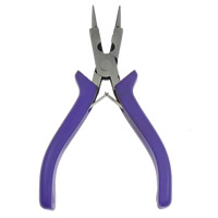 Iron Rosary Plier, with PC Plastic, plated, purple, nickel, lead & cadmium free 