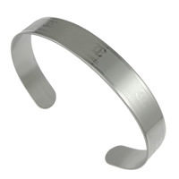 Stainless Steel Cuff Bangle, 10mm, Inner Approx 64mm Approx 8.1 Inch 