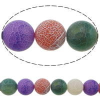Natürliche Effloresce Achat Perlen, Auswitterung Achat, rund, 16mm, Bohrung:ca. 1.5-2mm, Länge:13 ZollInch, 23PCs/Strang, verkauft von Strang