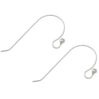 Sterling Silver Hook Earwire, 925 Sterling Silver, plated Approx 2mm 