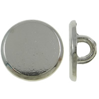 Botón de caña de aleación de cinc, aleación de zinc, Moneda, chapado en color de platina, libre de níquel, plomo & cadmio, 11x4mm, agujero:aproximado 3mm, 1000PCs/Bolsa, Vendido por Bolsa