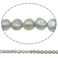 Perles nacres baroques de culture d'eau douce , perle d'eau douce cultivée, naturel, gris, Niveau AA, 8-9mm Environ 0.8mm Environ 15 pouce, Vendu par brin