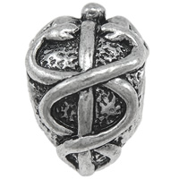 Zinc Alloy European Beads, Heart, plated, without troll nickel, lead & cadmium free Approx 4mm 