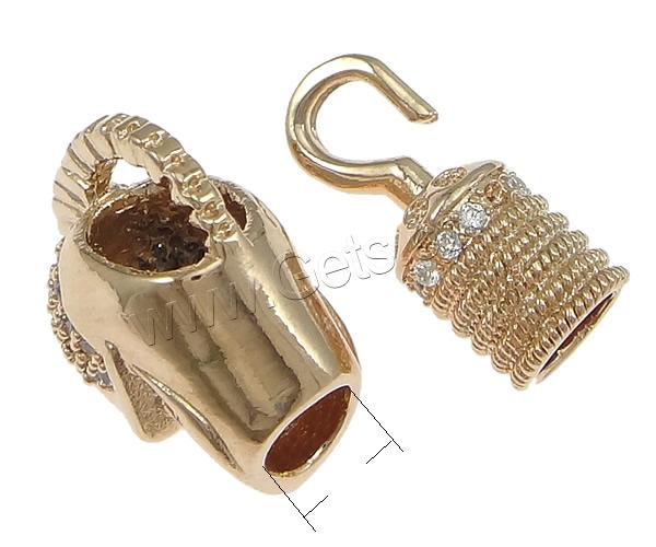 Brass Hook and Eye Clasp, Skull, plated, different size for choice & micro pave cubic zirconia, more colors for choice, nickel, lead & cadmium free, Sold By Set
