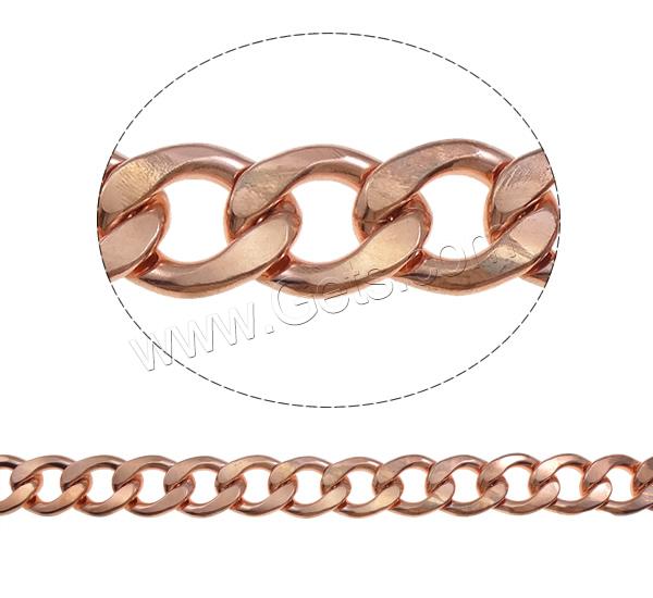 Aluminum Curb Chain, different size for choice, more colors for choice, nickel, lead & cadmium free, 100m/Lot, Sold By Lot