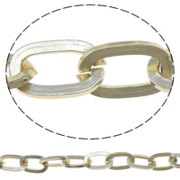 Aluminum Oval Chain, smooth nickel, lead & cadmium free 