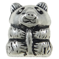 Perles European en alliage de zinc, panda, Placage, sans filetage, plus de couleurs à choisir, protéger l'environnement, sans nickel, plomb et cadmium Environ 4.5mm, Vendu par PC