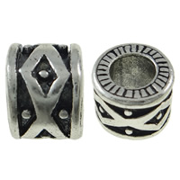 Zinc Alloy European Beads, Column, plated, without troll nickel, lead & cadmium free Approx 5mm 