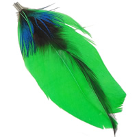 Goose Feather Costume Accessories, with Pheasant Feather & Peacock Feather & Iron, platinum color plated 