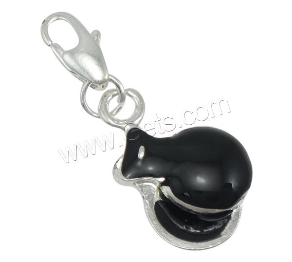 Zinc Alloy Lobster Clasp Charm, Vase, plated, Customized & enamel, more colors for choice, 13x26x4mm, Hole:Approx 2x4mm, Sold By PC