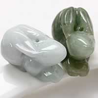 Jadeite Pendant, Rabbit, natural, carved, mixed colors Approx 1-2mm 